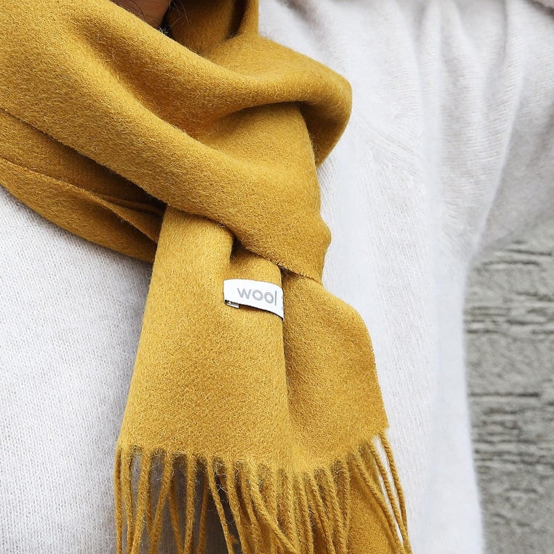 linişte 100% Wool Scarf - Men and Women Winter Warm Soft Luxurious Solid Colors Gift Box - Image 3